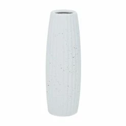 Budget ❤️ Grayson Lane Contemporary White Ceramic Vase 💯