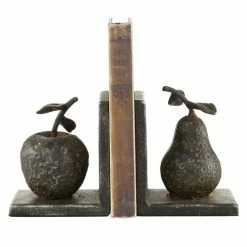 Budget π₯° Grayson Lane Grey Metal Fruit Bookends - Set of 2 π