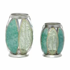 Deals 👏 Grayson Lane Green Leaves Metal Lantern Candle Holder - Set of 2 ✨ -GRAYSON LANE Sales 2022 330862532 AlternateImage5 l