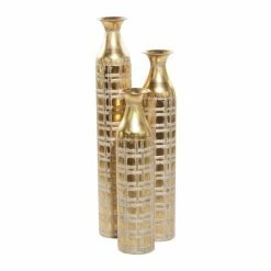 Discount 🤩 Grayson Lane Gold Metal Vase - Set of 3 ❤️