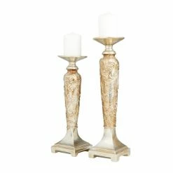 Coupon 🔥 Grayson Lane 2-Candle Gold Polystone Pillar Candle Holder - Set of 2 😉 -GRAYSON LANE Sales 2022 330862547 AlternateImage5 l