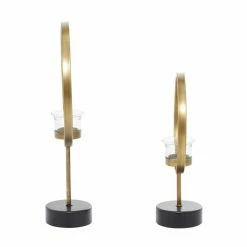 Outlet ✨ Grayson Lane Metal Pillar Candle Holder - Set of 2 😉 -GRAYSON LANE Sales 2022 330862580 AlternateImage5 l
