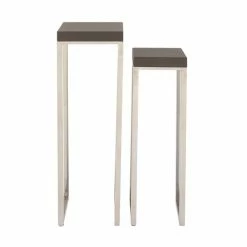 Coupon 🌟 Grayson Lane Stainless Steel Accent Table Set - 2-Piece ✨