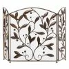 Cheapest 🔔 Grayson Lane 1-in Brown Iron 3-panel Scroll Fireplace Screen 😍