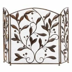 Cheapest 🔔 Grayson Lane 1-in Brown Iron 3-panel Scroll Fireplace Screen 😍