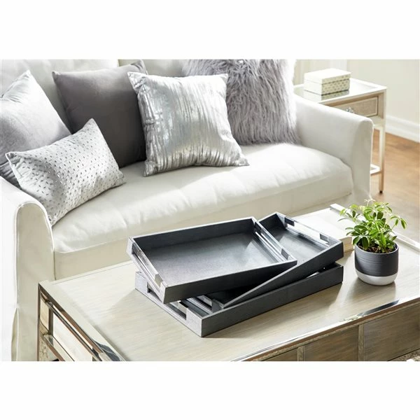 Best Sale ๐ฅ Grayson Lane Grey Wood Trays - Set of 3 ๐ฏ 2 Best Sale ๐ฅ Grayson Lane Grey Wood Trays - Set of 3 ๐ฏ - Image 2