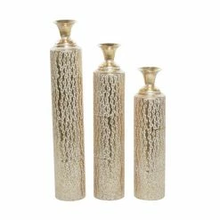 Cheapest 🧨 Grayson Lane Glam Gold Metal Vase - Set of 3 🔥 -GRAYSON LANE Sales 2022 330862619 AlternateImage4 l