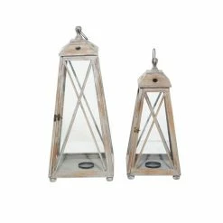 Best Sale ✔️ Grayson Lane 2-Candle Traditional Wood Lantern Candle Holder - Set of 2 🤩 -GRAYSON LANE Sales 2022 330862621 AlternateImage5 l