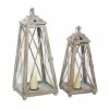 Best Sale ✔️ Grayson Lane 2-Candle Traditional Wood Lantern Candle Holder - Set of 2 🤩