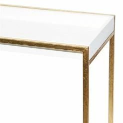 Outlet 🛒 Grayson Lane White and Gold Modern Console Tables - Set of 2 ✔️ -GRAYSON LANE Sales 2022 330862624 AlternateImage3 l
