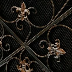 Cheapest 🎁 Grayson Lane 1-in Black Iron 3-panel Scroll Fireplace Screen 💯 -GRAYSON LANE Sales 2022 330862626 AlternateImage3 l