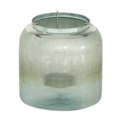 Buy 👏 Grayson Lane Turquoise Glass Hurricane Candle Holder 👍 -GRAYSON LANE Sales 2022 330862631 AlternateImage5 l