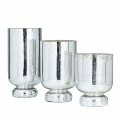 Outlet 🎁 Grayson Lane 3-Candle Glass Hurricane Candle Holder - Set of 3 🔔 -GRAYSON LANE Sales 2022 330862633 AlternateImage5 l