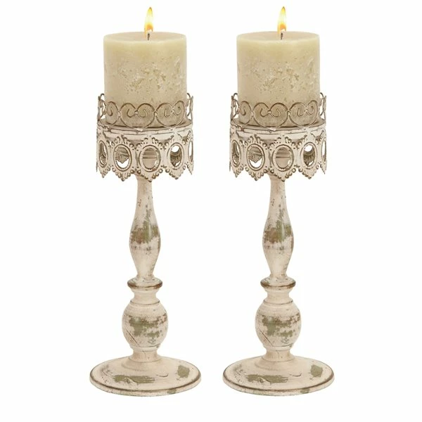 Outlet 🔥 Grayson Lane 2-Candle Metal Pillar Candle Holder - Set of 2 💯 1 Outlet 🔥 Grayson Lane 2-Candle Metal Pillar Candle Holder - Set of 2 💯