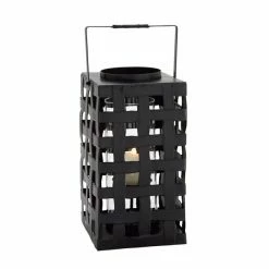 Budget ✔️ Grayson Lane Industrial Black Iron Lantern Candle Holder 🌟