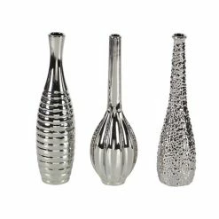New ⭐ Grayson Lane Glam Silver Ceramic Vases - Set of 3 🎉 7 New ⭐ Grayson Lane Glam Silver Ceramic Vases - Set of 3 🎉 -GRAYSON LANE Sales 2022 330862661 AlternateImage5 l