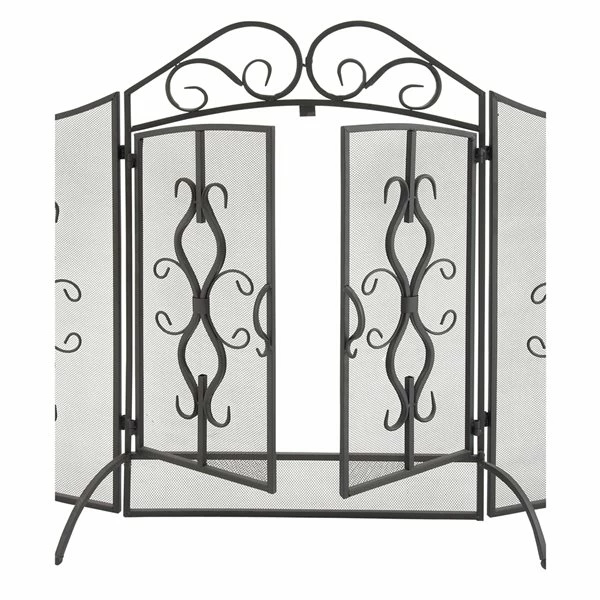 Best Pirce ❤️ Grayson Lane 24-in Gray Iron 3-panel Flat Fireplace Screen ⌛ 4 Best Pirce ❤️ Grayson Lane 24-in Gray Iron 3-panel Flat Fireplace Screen ⌛ - Image 4