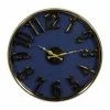 Best Pirce 🔥 Grayson Lane Analog Blue Round Wall Clock 🔥