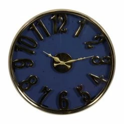 Best Pirce 🔥 Grayson Lane Analog Blue Round Wall Clock 🔥
