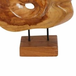 Cheapest ⭐ Grayson Lane Contemporary Brown Teak Wood Abstract Sculpture 🛒 -GRAYSON LANE Sales 2022 330862671 AlternateImage2 l