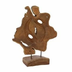 Cheapest ⭐ Grayson Lane Contemporary Brown Teak Wood Abstract Sculpture 🛒 -GRAYSON LANE Sales 2022 330862671 AlternateImage3 l