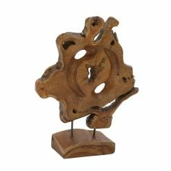 Cheapest ⭐ Grayson Lane Contemporary Brown Teak Wood Abstract Sculpture 🛒