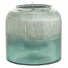 Best Sale 🥰 Grayson Lane Turquoise Hurricane Glass Candle Holder 👏