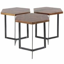 Coupon 😉 Grayson Lane Wood Accent Table Set - 3-Piece ❤️