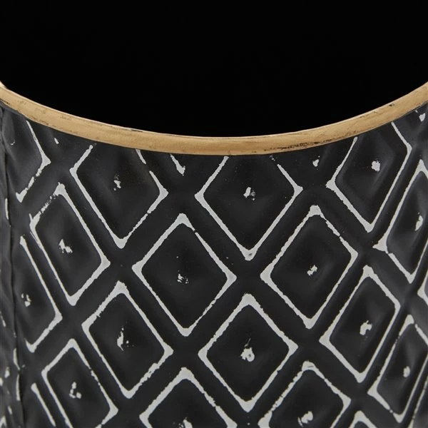 Cheap ❤️ Grayson Lane Black Metal Jars - Set of 2 😀 3 Cheap ❤️ Grayson Lane Black Metal Jars - Set of 2 😀 - Image 3