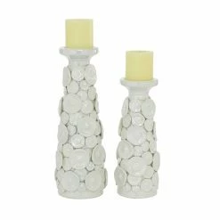 Cheapest ✔️ Grayson Lane Ceramic Pillar Candle Holder - Set of 2 👍