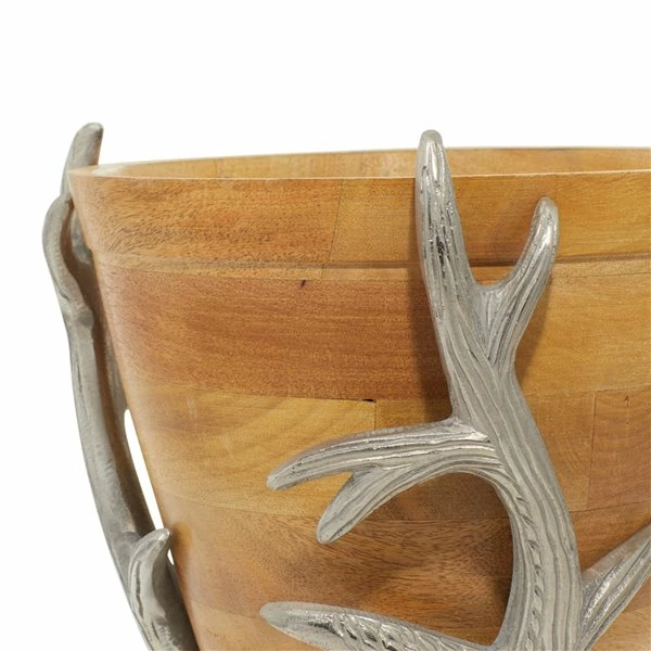 Flash Sale 🔥 Grayson Lane Brown Aluminum and Wood Bowl 😍 3 Flash Sale 🔥 Grayson Lane Brown Aluminum and Wood Bowl 😍 - Image 3