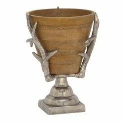 Flash Sale 🔥 Grayson Lane Brown Aluminum and Wood Bowl 😍