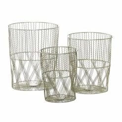 Best Sale 🛒 Grayson Lane Silver Metal Storage Baskets - Set of 3 😉 -GRAYSON LANE Sales 2022 330862722 AlternateImage5 l
