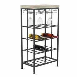Hot Sale ✨ Grayson Lane 19-in x 36-in Black Metal Wine Rack 🤩