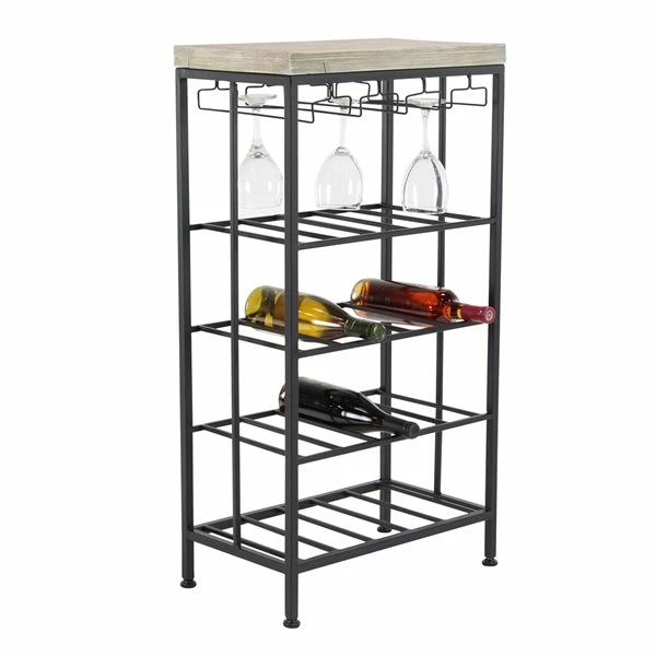 Hot Sale ✨ Grayson Lane 19-in x 36-in Black Metal Wine Rack 🤩 1 Hot Sale ✨ Grayson Lane 19-in x 36-in Black Metal Wine Rack 🤩