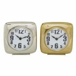 Best reviews of 🔔 Grayson Lane Analog Square Tabletop Clock - Set of 2 👍