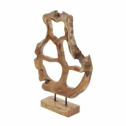 Flash Sale 🥰 Grayson Lane Contemporary Light Brown Teak Wood Abstract Sculpture 🔥 -GRAYSON LANE Sales 2022 330862732 AlternateImage3 l