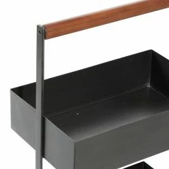 Promo 😀 Grayson Lane 2-Tier Black Metal Storage Basket 🤩 -GRAYSON LANE Sales 2022 330862734 AlternateImage3 l