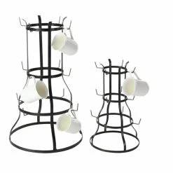 Best Pirce 🥰 Grayson Lane Black Metal Mug Holders- Set of 2 😉