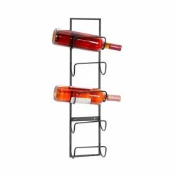 Best Pirce 🧨 Grayson Lane 6-in x 25-in Black Metal Wine Rack 🥰