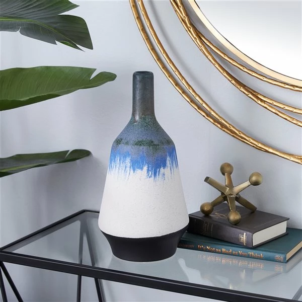 Outlet โญ Grayson Lane Contemporary Blue Black and White Ceramic Vase ๐ 2 Outlet โญ Grayson Lane Contemporary Blue Black and White Ceramic Vase ๐ - Image 2