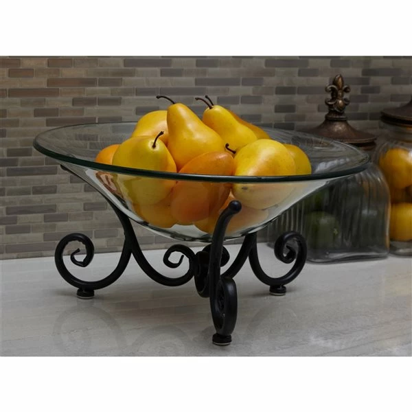 Hot Sale 🛒 Grayson Lane Clear Glass and Metal Serving Bowl ⭐ 2 Hot Sale 🛒 Grayson Lane Clear Glass and Metal Serving Bowl ⭐ - Image 2