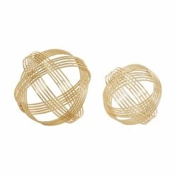 Discount 🌟 Grayson Lane Gold Metal Geometric Sculptures - Set of 2 🎉 -GRAYSON LANE Sales 2022 330862783 AlternateImage3 l