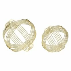 Discount 🌟 Grayson Lane Gold Metal Geometric Sculptures - Set of 2 🎉