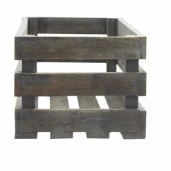 New 👍 Grayson Lane Distressed Brown Mango Wood Trays - Set of 3 🤩 -GRAYSON LANE Sales 2022 330862805 AlternateImage2 l