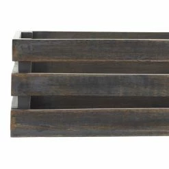 New 👍 Grayson Lane Distressed Brown Mango Wood Trays - Set of 3 🤩 -GRAYSON LANE Sales 2022 330862805 AlternateImage3 l