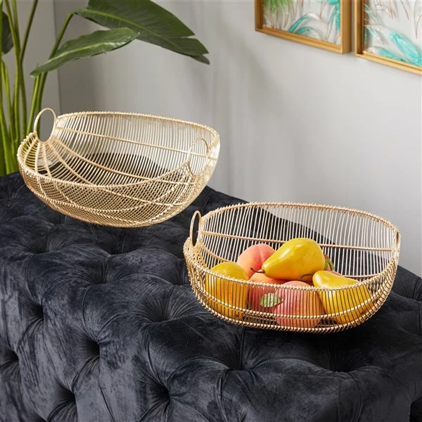 Flash Sale 🥰 Grayson Lane Gold Metal Bowls - Set of 2 ✔️ 2 Flash Sale 🥰 Grayson Lane Gold Metal Bowls - Set of 2 ✔️ - Image 2