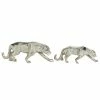 Flash Sale ⌛ Grayson Lane Silver Aluminum Leopard Sculptures - Set of 2 🔔