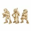Cheap ⌛ Grayson Lane Gold Polystone Monkey Sculpture 🤩