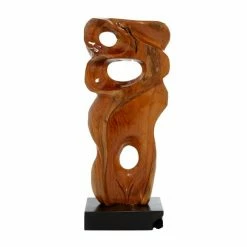 Wholesale 🔔 Grayson Lane Brown Teak Wood Abstract Sculpture 🤩 -GRAYSON LANE Sales 2022 330862818 AlternateImage4 l